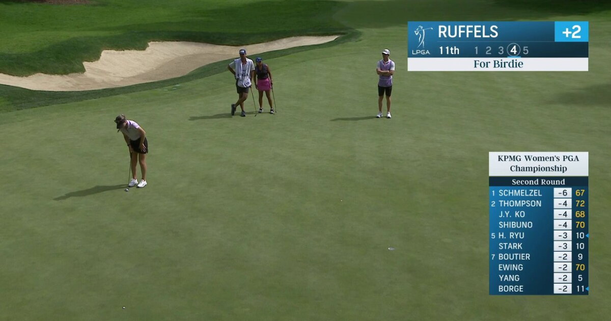 Ben Ruffels Gabriela Ruffels 4th Shot of the 11th Hole in the 2024 KPMG Women's PGA ...