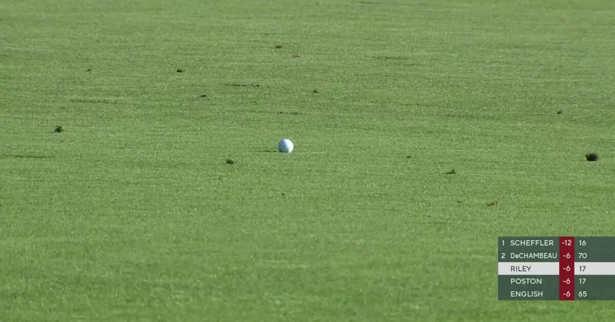 Davis Riley 1st Shot on No. 18 Hole - 2025 PGA Championship Round 4 ...