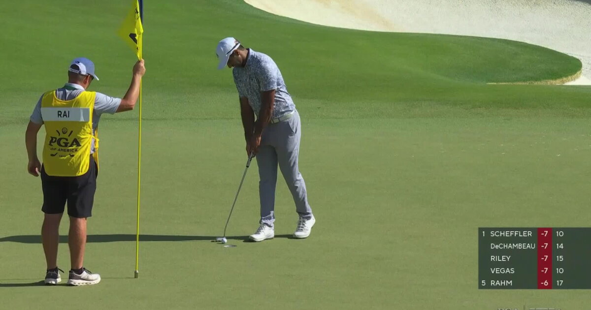Aaron Rai Aaron Rai 4th Shot on No. 14 Hole - 2025 PGA Championship Round 3 | PGA ...