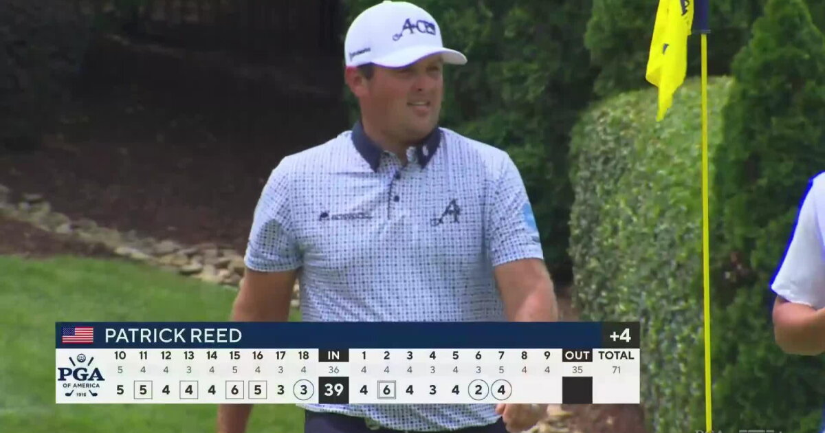 Patrick Reed Driver Patrick Reed 4th Shot on No. 7 Hole - 2025 PGA Championship Round 2 ...