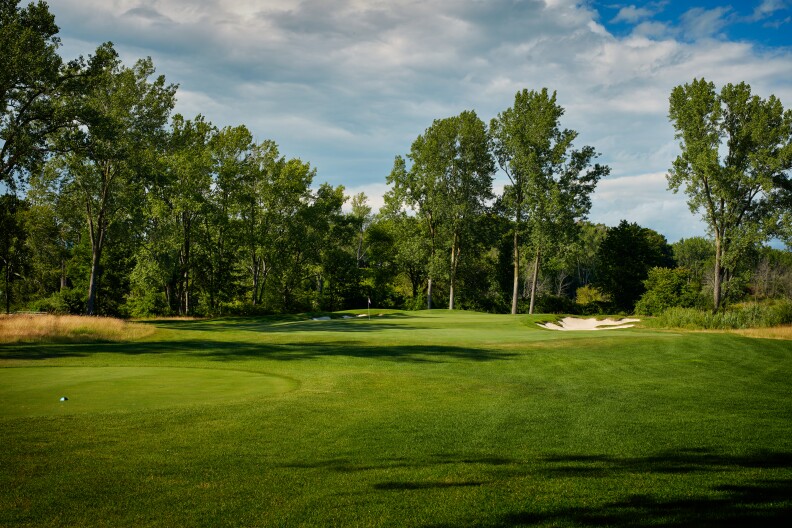 The 17th hole at Harbor Shores