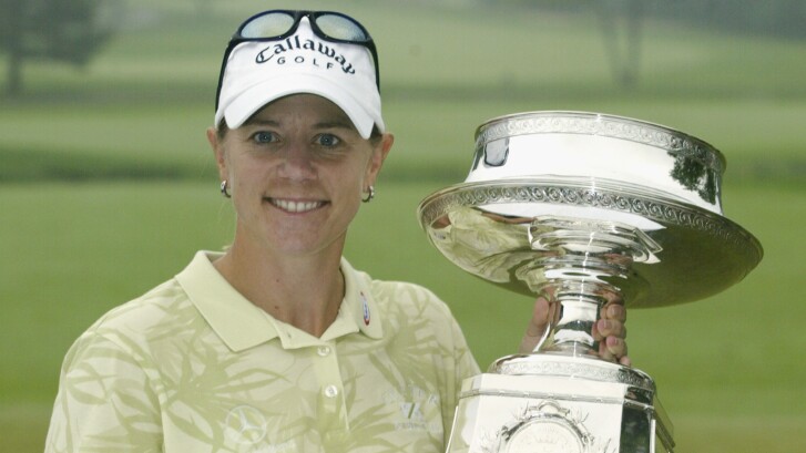 Sorenstam and trophy